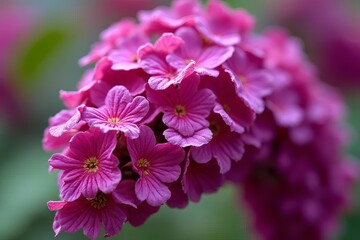 Fototapeta premium Close-up of Beautiful Magenta Flowers in Bloom