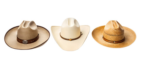 Cowboy hat on white, classic Western accessory, Cut Out