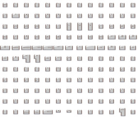 Keyboard Button Icon Set with different variation