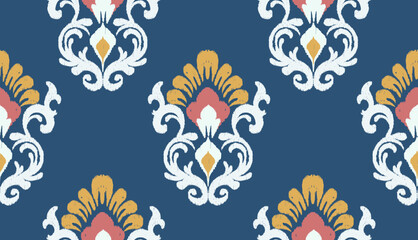 geometric ethnic vintage texture vector art design. textile fashion pattern line ikat seamless pattern and batik fabric texture asian background wallpaper geometry indian. Ethnic abstract ikat art .
