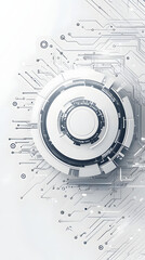 Vector background with futuristic technology and digital circular elements
