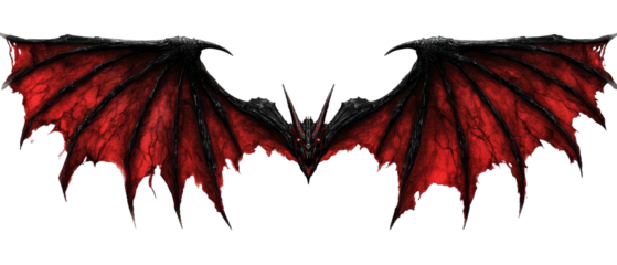 [Transparent Background PNG]Fierce Dragon Wings of Darkness