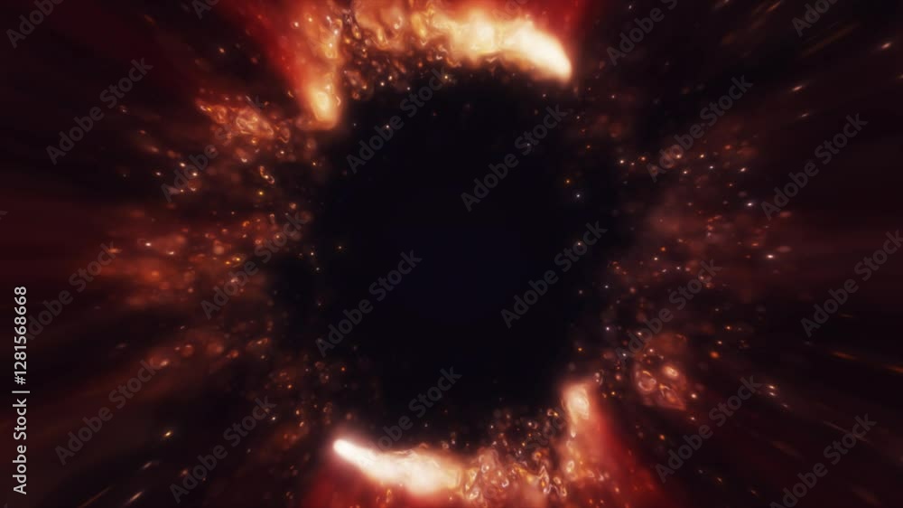 Aufkleber a swirling red vortex of energy and light frame, creating a futuristic and abstract motion effect. a