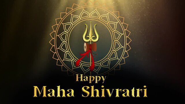 Maha Shivratri - Hindu festival celebrated of Hindu God Lord Shiva background animation HD video