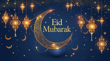 Eid Mubarak Eid Al Adha Festival Background. Eid Mubarak islamic background.Eid Mubarak flyer design and islamic background.