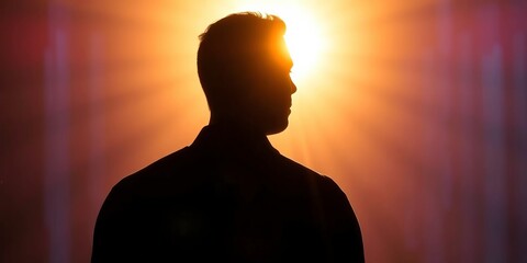 silhouette of a man in profile