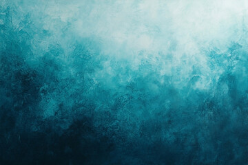 Fototapeta premium Teal ombre background with textured brushstrokes creates a dreamy and calming feel in this minimalistic photograph