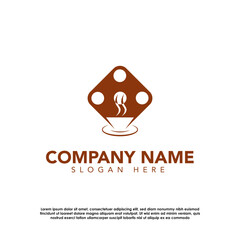 Brown and White Modern Coffee Shop Logo