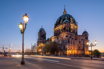 Berlin Cathedral at night, Berlin, Germany