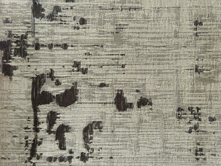 Close up of grey satin silk fabric in random washed, grunge, and dirt pattern. Suitable for...