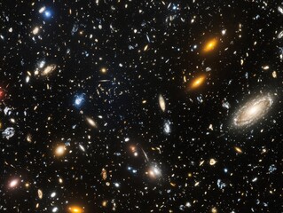 Fototapeta premium Exploring the vastness of the universe with countless galaxies and celestial wonders