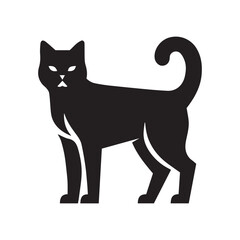 Obraz premium Set of cat silhouette - vector illustration