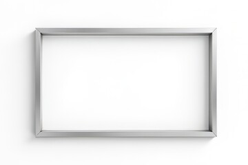 Empty Silver Picture Frame Mockup