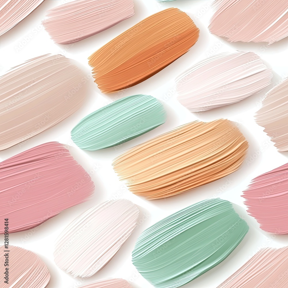 Poster This artwork features a harmonious blend of soft pastel colors with gentle brush strokes, perfect for adding a calming touch to any space SEAMLESS PATTERN