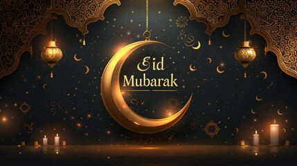 Eid Mubarak Eid Al Adha Festival Background. Eid Mubarak islamic background.Eid Mubarak flyer design and islamic background.