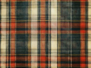 Warm plaid fabric with earthy tones for cozy autumn-inspired designs