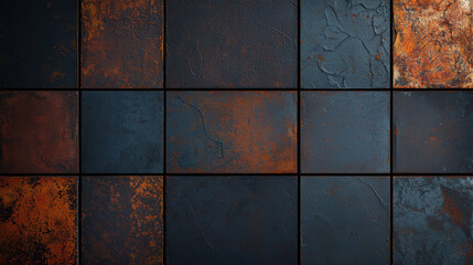 Rusted iron texture with dark industrial aesthetic elements