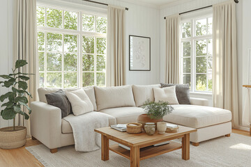 Serene Living Room with Abundant Natural Light