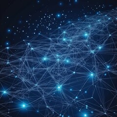 abstract blue background with stars