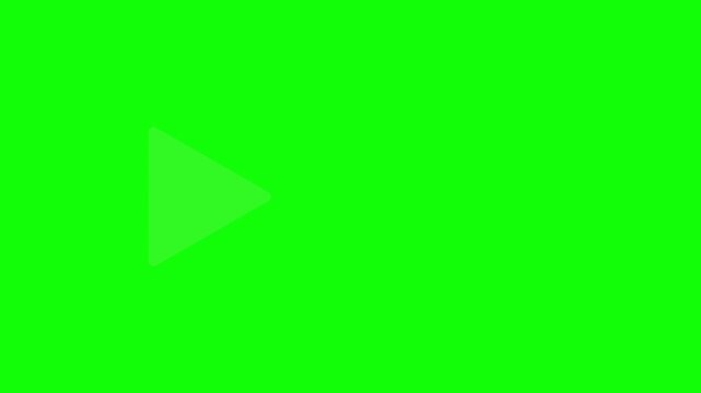 Fast forward icon on green screen 2D animation (Chroma key)