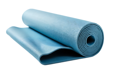 Rolled out yoga mat png