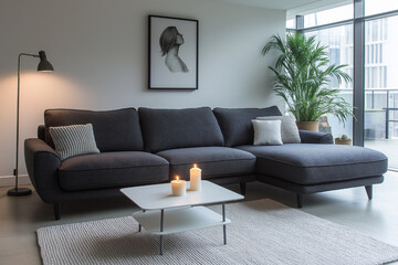 Modern Sectional Sofa in Contemporary Living Room Design