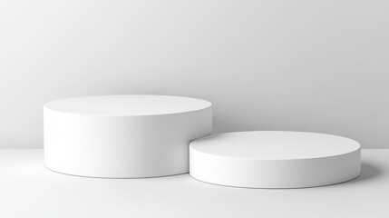 Abstract Minimalist White Product Display Pedestal