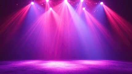 Vibrant Stage Lights, Pink and Purple Illumination