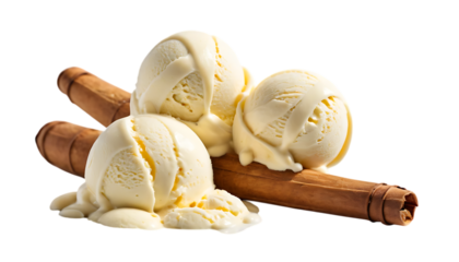 coop of delicious vanilla ice cream and vanilla pods png