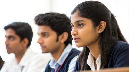 Indian College Students Participating in Debate Competition
