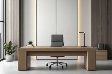 Modern Minimalist Executive Office Workspace Design
