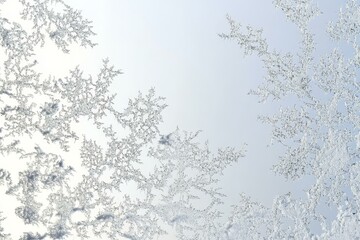 Obraz premium Frozen Window Pattern Abstract Background
