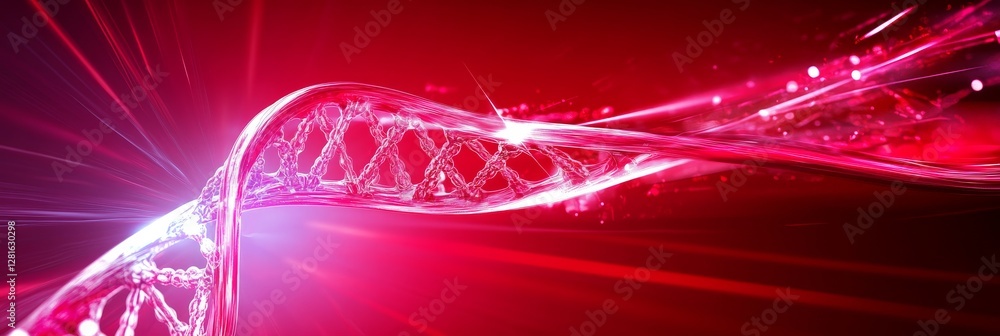 Poster abstract dna helix design - an abstract representation of a dna double helix, symbolizing genetics, 