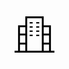 Office building skyscraper icon vector sign