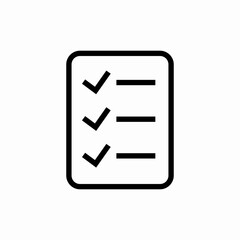 Task checklist document icon vector sign