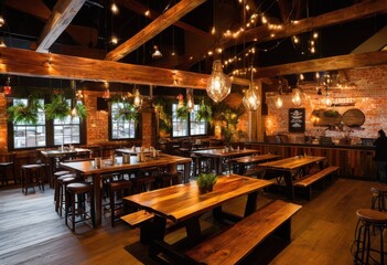 colorful inviting atmosphere essentials brewery tasting room featuring unique effective creative seating arrangements, decor, lighting, design, furniture