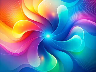 Fototapeta premium Abstract Floral Background with Colorful Flowers and Light Patterns