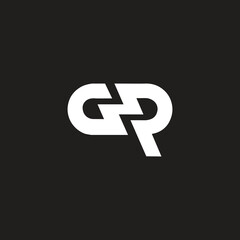 Vector illustration template monogram GP initial letter logo design.