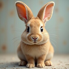 Fototapeta premium white rabbit on a wooden background