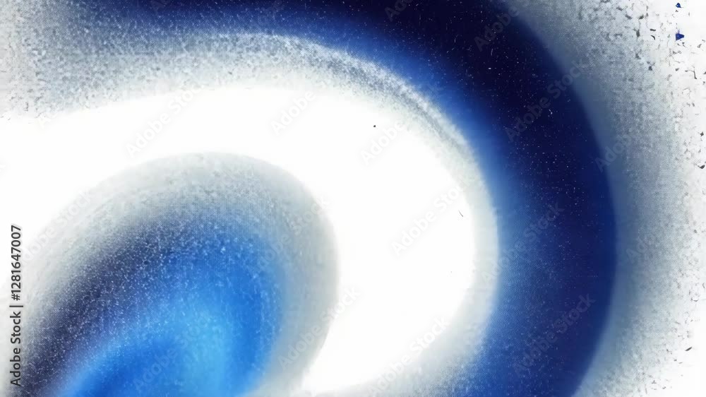 Poster abstract swirl of blue and white colors creating a dynamic visual effect with a sense of movement