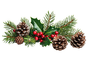Fototapeta premium [Transparent Background PNG]Christmas Decorations Arrangement Isolated on White Background
