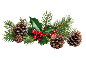 [Transparent Background PNG]Christmas Decorations Arrangement Isolated on White Background