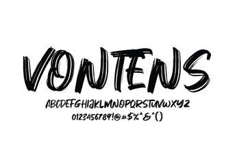 Vontens font for logo and headline. Isolated Vector typeset