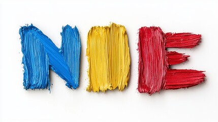 Vibrant Painted Letters Forming The Word Nie
