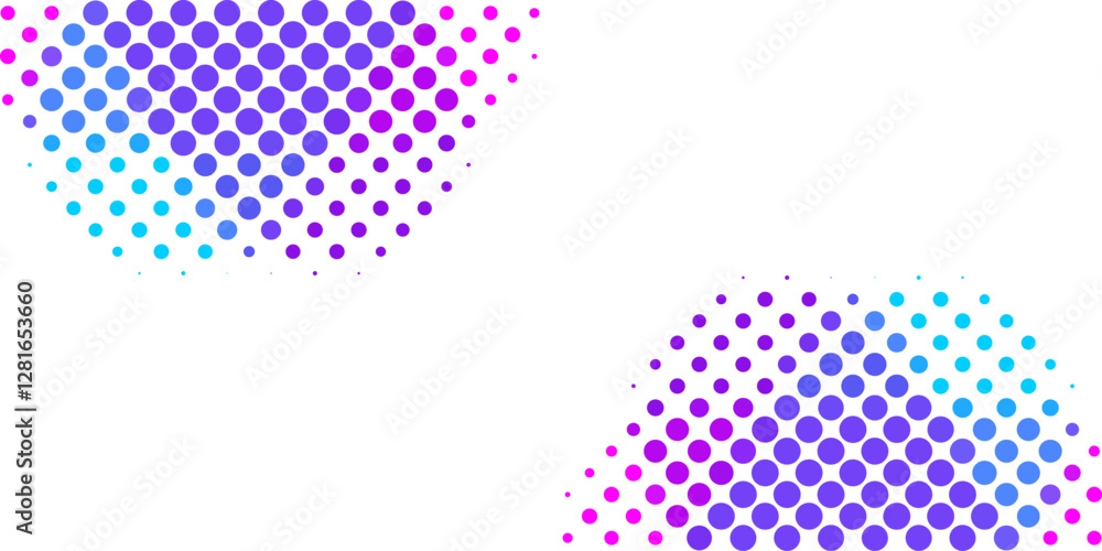 Poster vector background design with halftone effect. abstract gradient round dots.