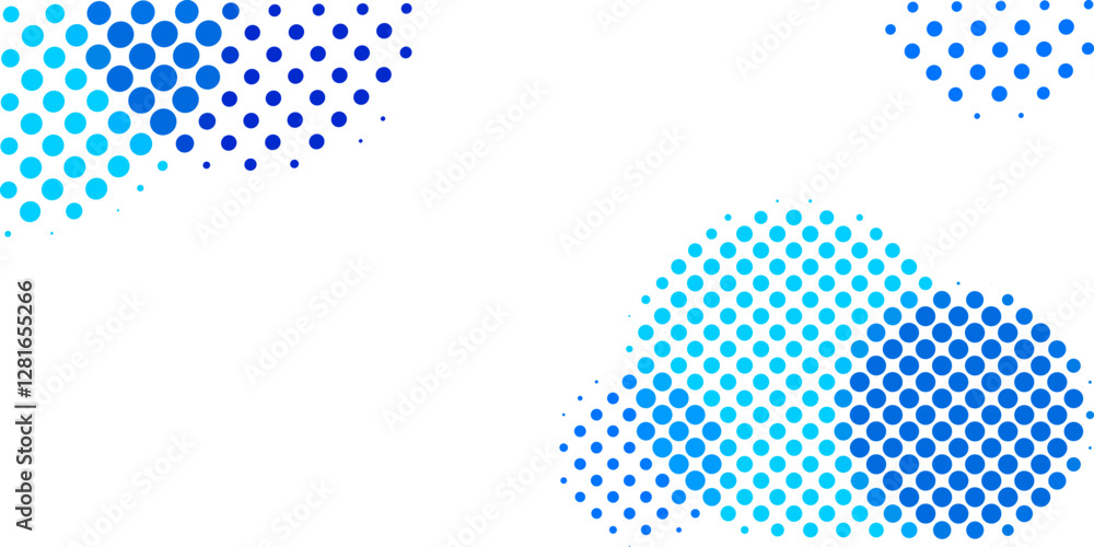 Poster vector background design with halftone effect. abstract gradient round dots.