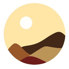 vector illustration of a flat bread