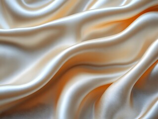 golden silk background Green soft silk or satin with golden flowers laying in waves and curves in 3d, luxury smooth elegant textile background texture