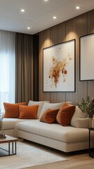 Modern Living Room Interior Design Illustration