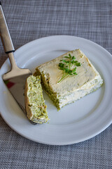 homemade cold asparagus, tuna and broccoli pudding recipe